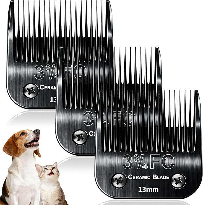 3PCS 3FC Dog Grooming Blades Replacement Compatible with Andis Dog Clippers