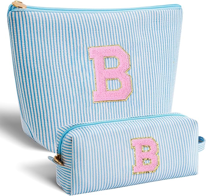 Btffitting Gifts for Teen Girls Women - Birthday Gifts for 10 11 12 13 14 15 16 17 18 Years Old Girl,Makeup Bag Cosmetic Bag,Teacher Gift Trendy Stuff Toiletry Bag - Blue,B