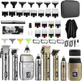 Bomxin Professional Hair Clippers for Men T-Blade Barber Clippers and Trimmer Set Nose Hair Trimmer Foil Shavers for Men Clippers for Hair Cutting, LCD Display