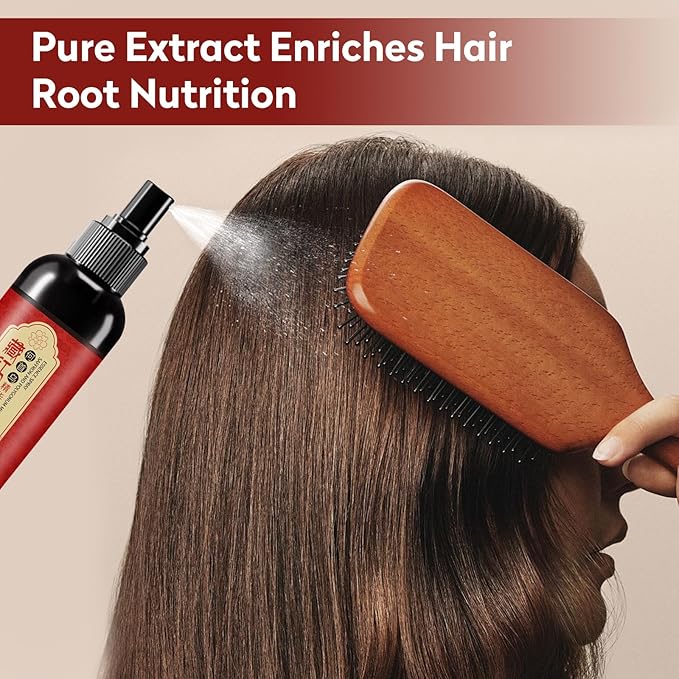 LustraBloom 2pcs Saffron Hair Spray, Saffron Hairs Blackening Spray, Saffron Essence Spray, Leaving Hairs Shiny Smooth