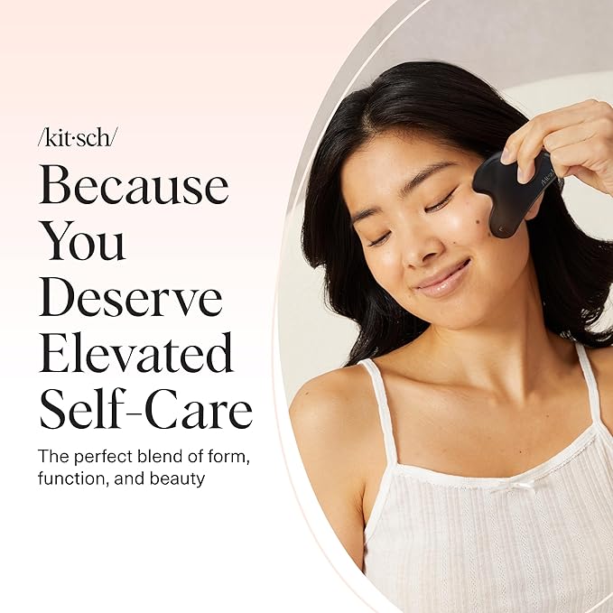 Kitsch Stainless Steel Guasha Tool for Face - Matte Black