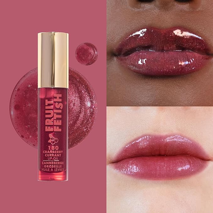 Milani Fruit Fetish Lip Oil, Tinted Hydrating Lip Gloss - Cranberry Currant