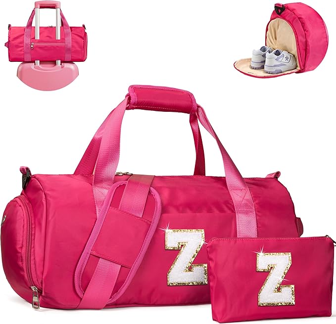 Vogewood Tween Girl Trendy Stuff-Girls Travel Duffle Bag with Makeup Pouch