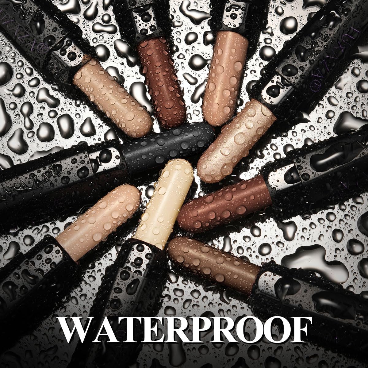 LUXAZA PRO Brown Eyeshadow Stick Makeup 6PCS Set, Neutral Eyeshadow Palette Matte Cream Eye Shadow Eyeliner Brightener Pencil Crayon - BROWN CASHMERE