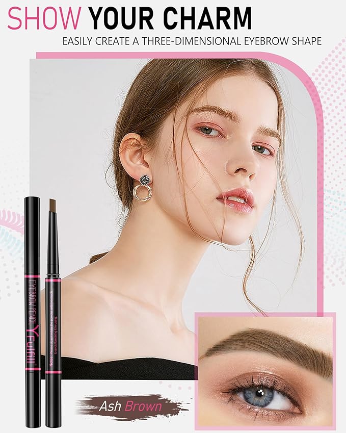 Yfulfill Ash Brown Eyebrow Pencils for Older Women & Cool-Toned Hair