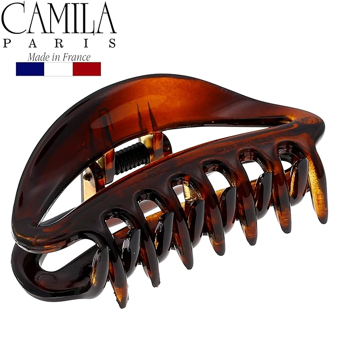 Camila Paris NV23 French Hair Clip for Women, Small Tortoise Shell Girls Hair Claw Clips Jaw Fashion Durable Styling Hair Accessories for Women, Strong Hold No Slip Grip, Made in France