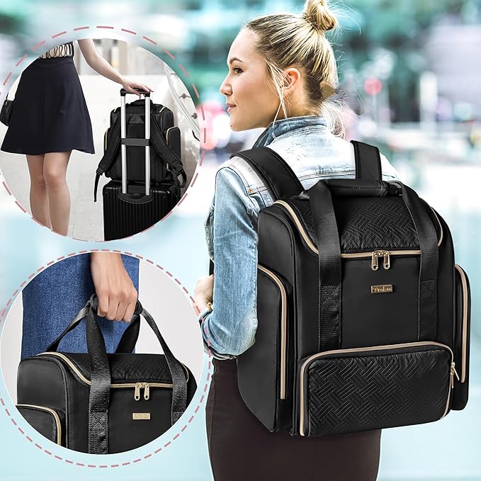 Prokva Large Makeup Backpack, Double-Layer Professional Makeup Travel Case