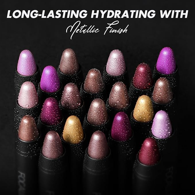 FOCALLURE Ultra Chic Lipstick,Moisturizing Lip Crayon,Lightweight Color without Drying or Fading,Long Lasting Lips Makeup,#23 Pansy Purple
