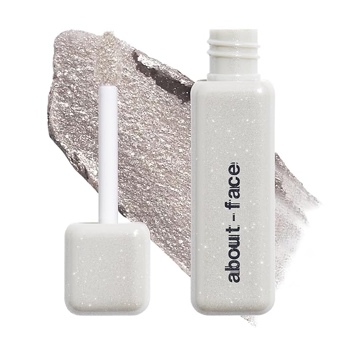 aboutface Fractal Glitter Eye Paint | Soft Silver | 0.13oz