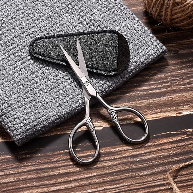 HITOPTY Small Precision Scissors, 3.5in Beauty Grooming Kit