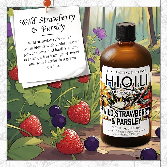HIQILI Wild Strawberry & Parsley Fragrance Oil for Candle - 5.07 Fl Oz
