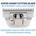 Bucchelli Detachable A Series Wide 30 Blades for Dog Grooming Cuts Length 1/50" - 0.5mm Japanese Carbonized Steel Wide Grooming Blades Compatible A5 Series Wide Clippers for Dogs(30W)