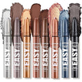LANGMANNI Eyeshadow Stick,8 PCS Waterproof Multi-Color Eyeshadow Pen Set,Creamy Long-Lasting Eye Makeup Kit,Natural & Shimmer Shades Contour Stick,Perfect Gifts For Women (#F-8 Colors)