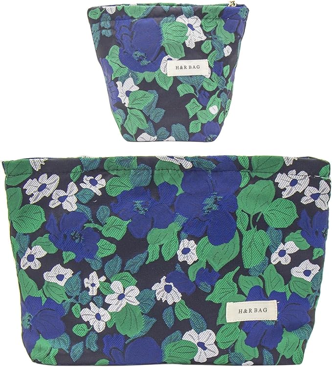 getgto 2 Pcs Makeup Bags, Large Cosmetic Bag Travel Toiletry Bag