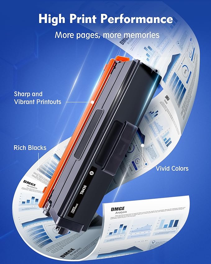 DMGE TN436 Toner Cartridge 4 Pack Replacement