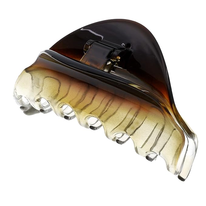 Camila Paris CP2379 French Hair Clips for Women, 3.75" Large Claw Clip Strong Hold All Day, Girl Large Claw Clips for Thick Hair, No Damage No Slip Flat Clip for Women. Made in France