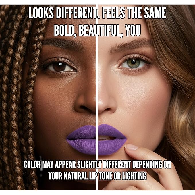 Mynena Weightless Vibrant Purple Matte Liquid Lipstick, Sofia