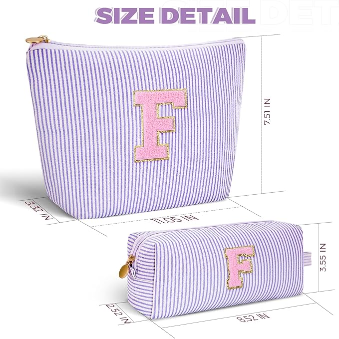 Btffitting Gifts for Teen Girls Women - Birthday Gifts for 10 11 12 13 14 15 16 17 18 Years Old Girl,Makeup Bag Cosmetic Bag,Teacher Gift Trendy Stuff Toiletry Bag - Lavender,F