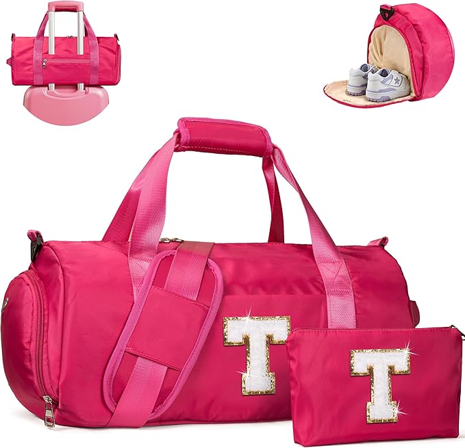 Vogewood Customized Initial 8 Year Old Girl Birthday Gift, Girls Travel Bag