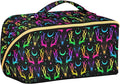 MNSRUU Makeup Organizer Bag, Bright Deer Skulls Travel Makeup Bags Makeup Vanity Case Large Capacity Rhombus Cosmetic Toiletry Bag for Girl Women Ladies