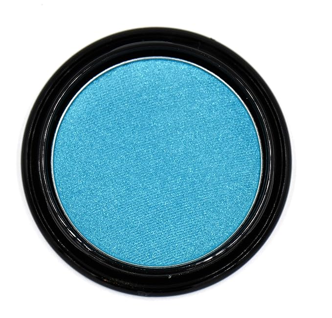 Pure Ziva Peacock Neon Jewel Tone Blue Turquoise Teal Shimmer Pressed Powder Single Vegan Eyeshadow; Talc, Paraben & Cruelty Free