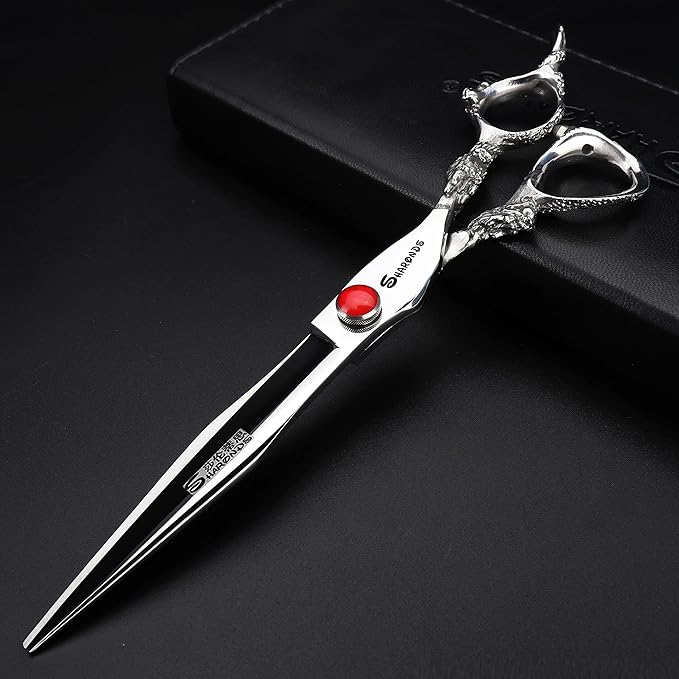Purple Professional Hairdressing Scissors Hairdresser Hairstylist Cutting Hair & Thinning Hairdressing Scissor (8 inch flat)