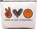 CEASQVAA Basketball Gifts for Women - Cosmetic Bag Gifts for Players, Fans & Friends - Travel Makeup Pouch