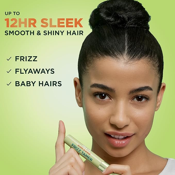 Garnier Fructis Sleek & Shine Frizz Tamer Hair Serum Wand, Flyaway Wand and Hair Mascara Stick, Tame Flyaways Smooth Frizz & Style Edges For Up to 12HRs of Sleek, Slick Back Styling, 0.27 fl oz