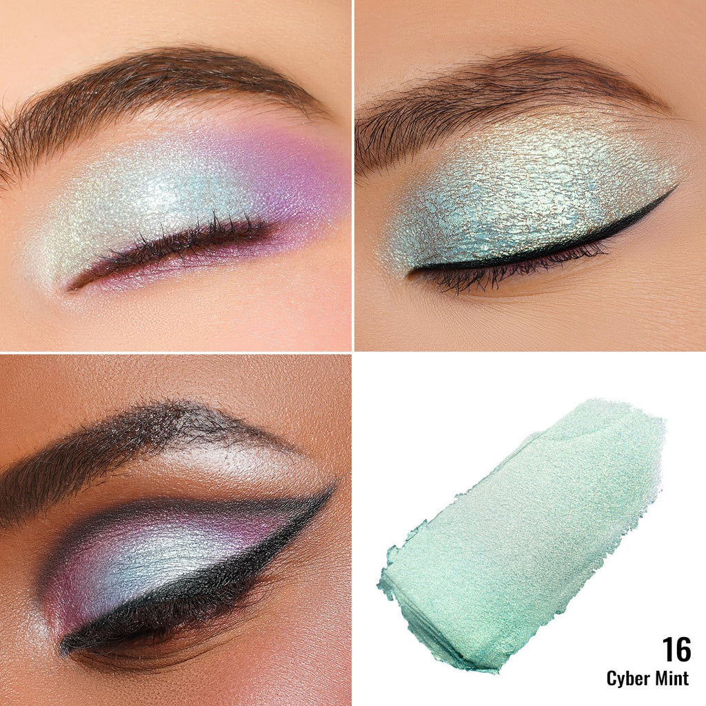 Oulac Green Cream Eyeshadow-Eyeshadow Prime| as Highlighter Large Capacity Highly Pigmented Eye Shadow Waterproof &Long Lasting with Moisturizing Formula, Shimmer Glitter Eye Makeup. 6g.(16)