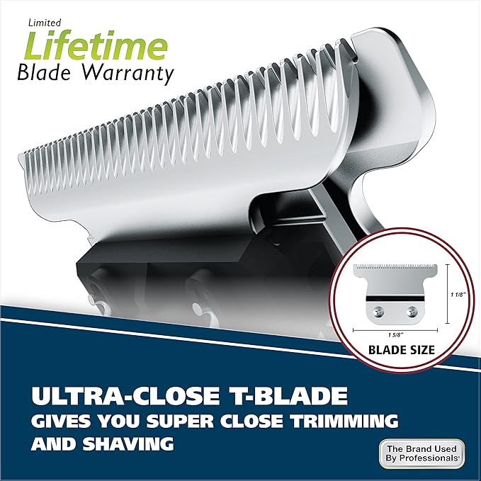 Wahl Aqua Blade Wet/Dry Rechargeable Lithium-Ion Beard Trimmer for Men