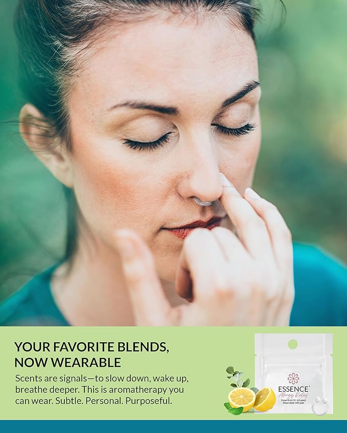 Essence Wearable Aromatherapy Nasal Diffuser – Stress Relief Essential Oil