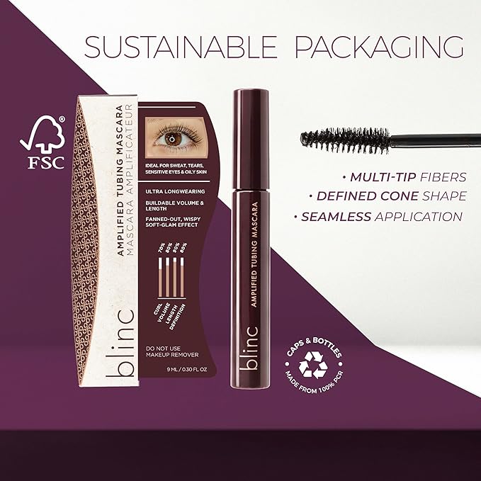 blinc Amplified Tubing Mascara, Volumizing, Soft-Glam, Black