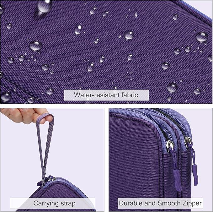 FYY Electronic Organizer, Travel Tech Pouch Bag, Medium, Purple