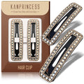Kanprincess Rhinestone and Crystal Hair Clips 2-Pack, Sparkly Barrettes & Elegant Bling Accessories for Women & Girls(Set6)