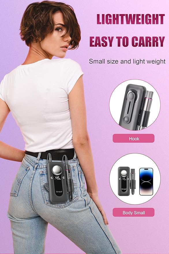 Cordless Electric Nail File Professional for Acrylic Gel Nails
