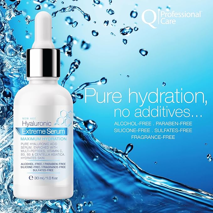 Q|Professional Care Serum for Face | Hyaluronic Acid | Vitamin C | Microneedling | HCA | Multi-Peptides, Vitamins B5, B3, Niacinamide & Centella Asiatica | Alcohol free, Fragrance-Free