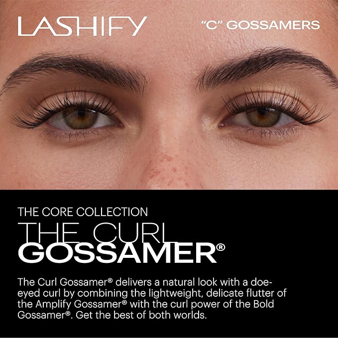 Lashify Curl 12mm Gossamer Eyelash Extensions Refill, Ginger Color, DIY False Lashes for a Natural Look