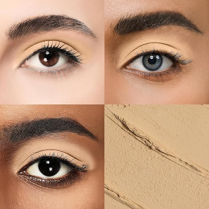 Color Mirror Longwear Cream Eye Shadow Sticks(25 Matte Milk Tea), Smudge-Proof, Waterproof Eyeshadow,Silky Formula Glitter With Makeup Brush,Nude Eyeshadow Stick