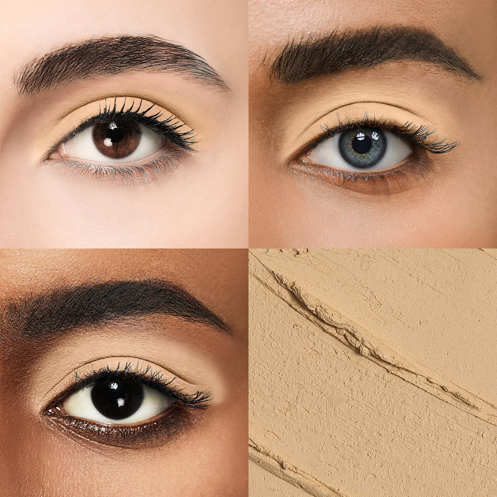 Color Mirror Longwear Cream Eye Shadow Sticks(25 Matte Milk Tea), Smudge-Proof, Waterproof Eyeshadow,Silky Formula Glitter With Makeup Brush,Nude Eyeshadow Stick
