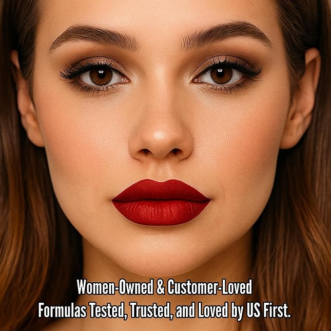 Mynena Hydrating Red Matte Liquid Lipstick, Long Lasting Lip Stain - Elle
