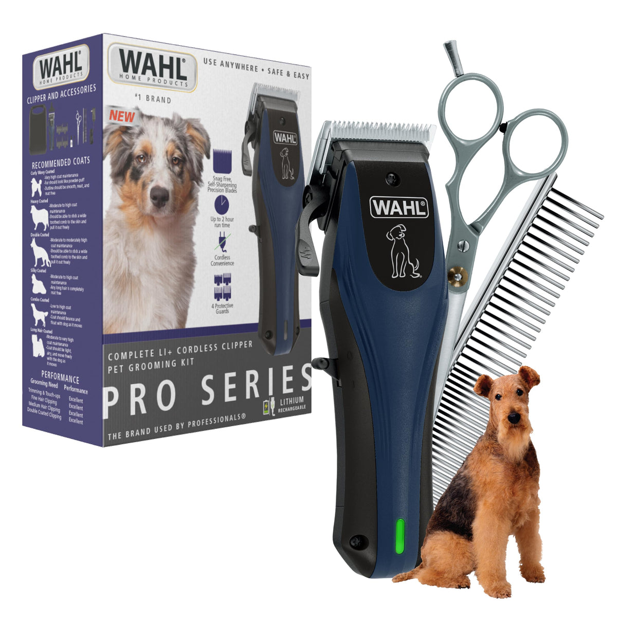 Wahl Power Pro Lithium Ion Rechargeable Cordless Dog Grooming Clipper Kit