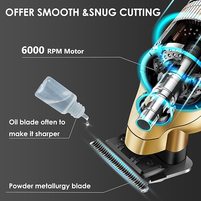KEMEI 2293 Hair/Beard Trimmer for Men Zero Gapped Hair Clippers for Barbers