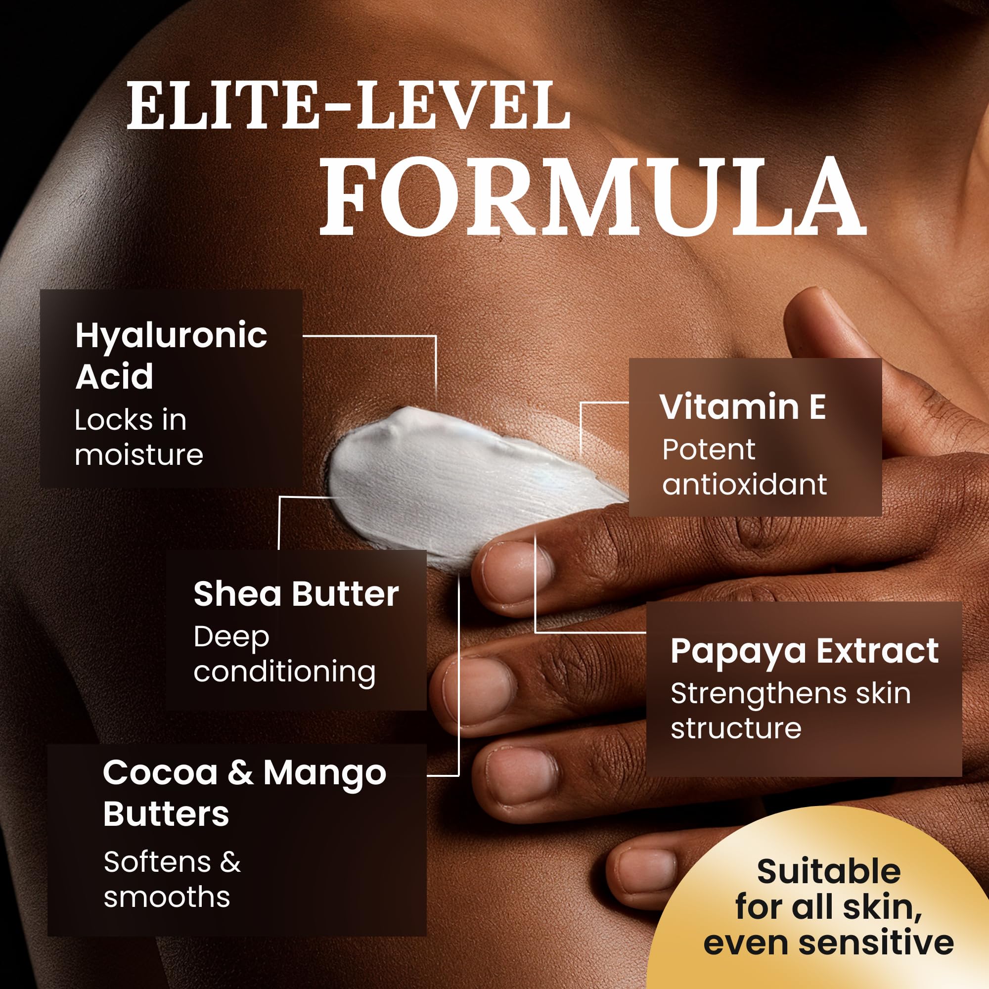LUXURY LIFE BUTTER - 40% Extrait de Parfum Fragranced Body Butter with Hyaluronic Acid for Ultimate Moisture - Luxurious Room-Filling Natural Fragrances - Non-Greasy, USA Made, Warm Compliments, 5 oz