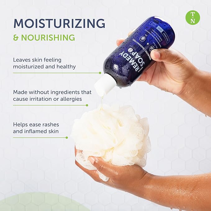 Truremedy Naturals Shea Butter Body Wash – Fragrance-Free Moisturizing Shower Gel for Men and Women – Hydrating Body Soap with Aloe, Jojoba, and Rosemary Oil, 12 oz