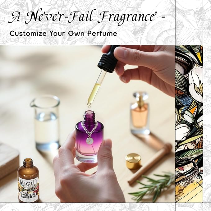 HIQILI Darjeeling Dawnbreak Fragrance Oil, Woody for Perfume - 1 Fl Oz