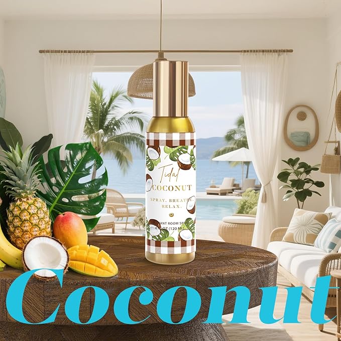 Room Spray, Tidal Coconut, Woven Ocean, Sunset Tropics, Each 4 fl oz
