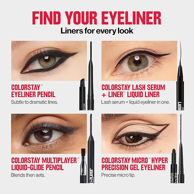 REVLON ColorStay Pencil Waterproof Eyeliner, 209 Black Violet, 0.01 oz