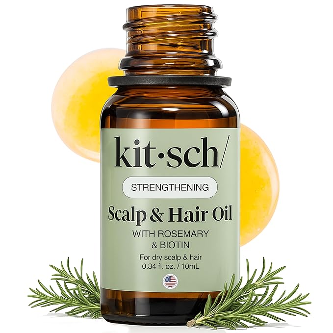 Kitsch Rosemary Oil for Hair Growth -With Castor Oil, Biotin & Jojoba- 10mL