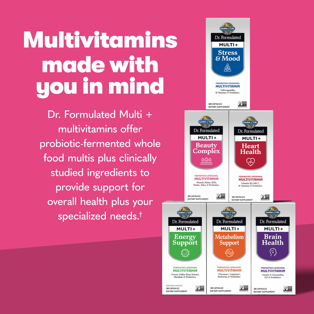 Garden of Life Dr. Formulated Multi+ Beauty Complex Multivitamin, 30ct