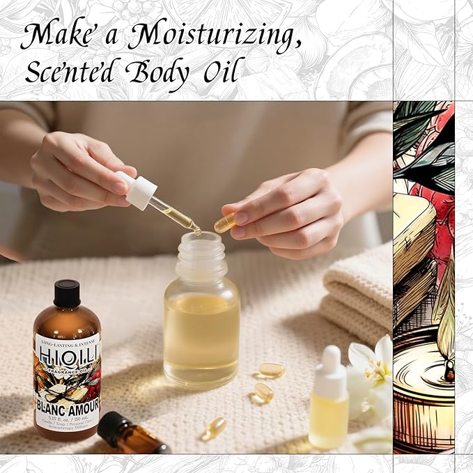 HIQILI Blanc Amour Fragrance Oil for Diffuser, Candle & Perfume Making